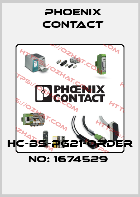 HC-BS-PG21-ORDER NO: 1674529  Phoenix Contact