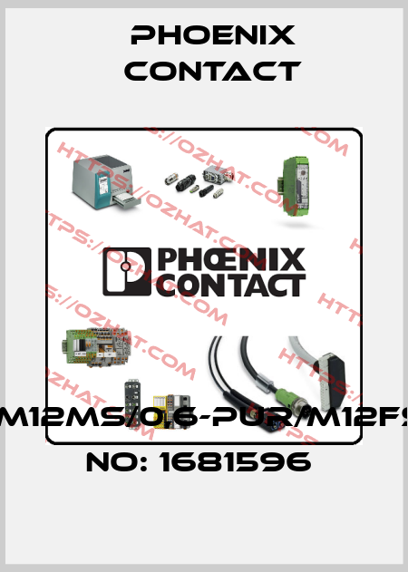 SAC-5P-M12MS/0,6-PUR/M12FS-ORDER NO: 1681596  Phoenix Contact