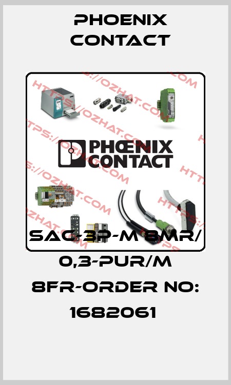 SAC-3P-M 8MR/ 0,3-PUR/M 8FR-ORDER NO: 1682061  Phoenix Contact