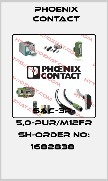 SAC-3P- 5,0-PUR/M12FR SH-ORDER NO: 1682838  Phoenix Contact