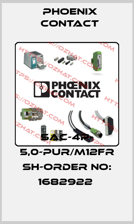 SAC-4P- 5,0-PUR/M12FR SH-ORDER NO: 1682922  Phoenix Contact