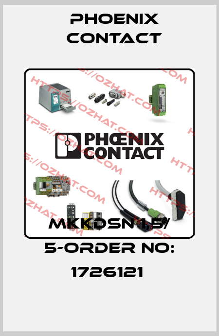 MKKDSN 1,5/ 5-ORDER NO: 1726121  Phoenix Contact