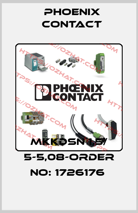 MKKDSN 1,5/ 5-5,08-ORDER NO: 1726176  Phoenix Contact