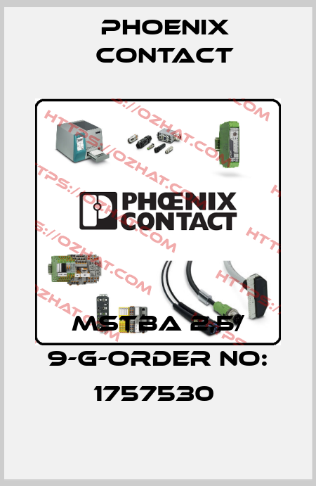 MSTBA 2,5/ 9-G-ORDER NO: 1757530  Phoenix Contact