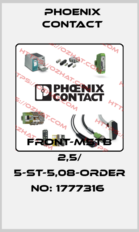 FRONT-MSTB 2,5/ 5-ST-5,08-ORDER NO: 1777316  Phoenix Contact