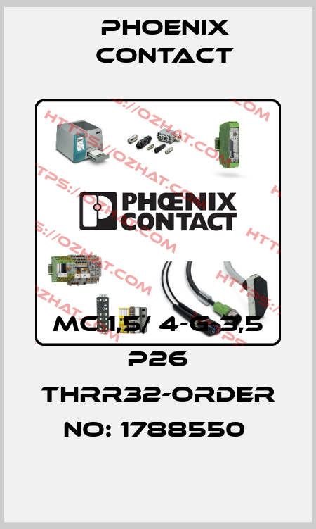 MC 1,5/ 4-G-3,5 P26 THRR32-ORDER NO: 1788550  Phoenix Contact