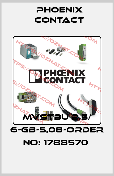 MVSTBU 2,5/ 6-GB-5,08-ORDER NO: 1788570  Phoenix Contact