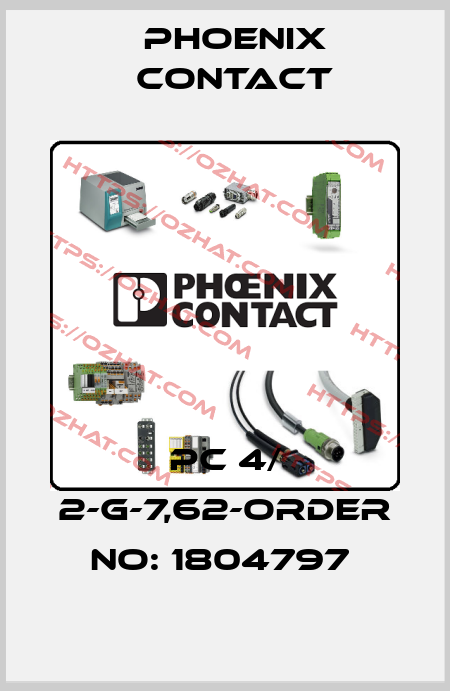 PC 4/ 2-G-7,62-ORDER NO: 1804797  Phoenix Contact