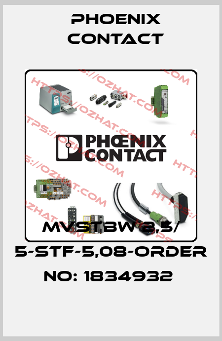 MVSTBW 2,5/ 5-STF-5,08-ORDER NO: 1834932  Phoenix Contact