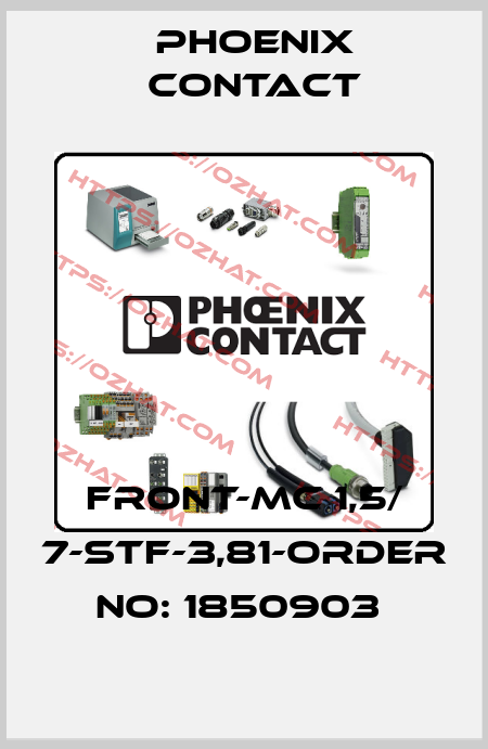 FRONT-MC 1,5/ 7-STF-3,81-ORDER NO: 1850903  Phoenix Contact