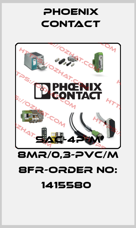 SAC-4P-M 8MR/0,3-PVC/M 8FR-ORDER NO: 1415580  Phoenix Contact