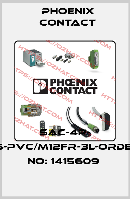 SAC-4P- 1,5-PVC/M12FR-3L-ORDER NO: 1415609  Phoenix Contact