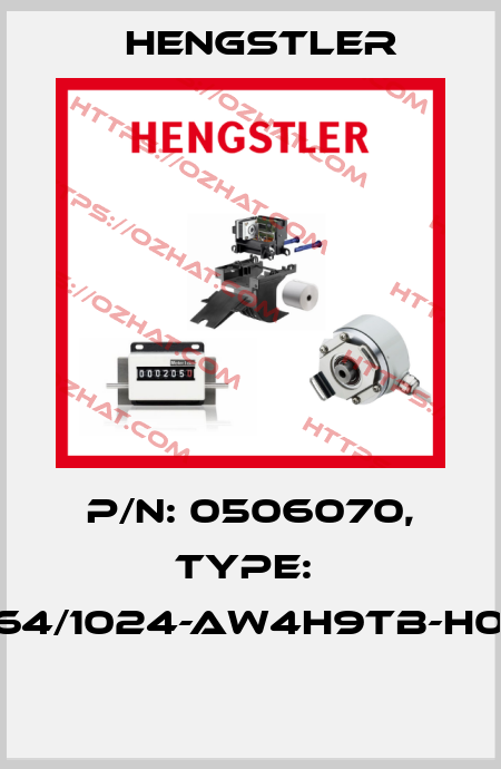 P/N: 0506070, Type:  RI64/1024-AW4H9TB-H0-O  Hengstler