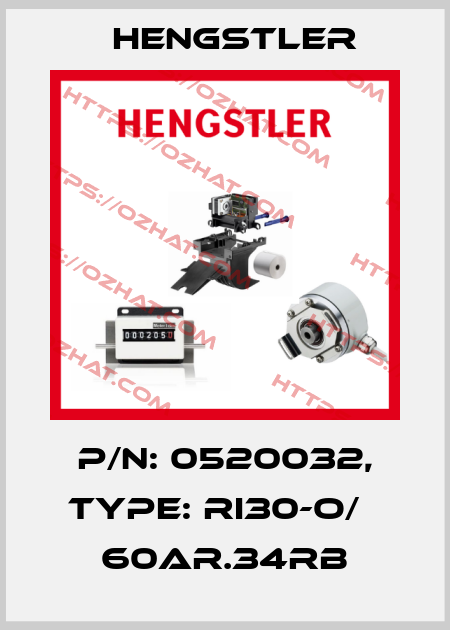 p/n: 0520032, Type: RI30-O/   60AR.34RB Hengstler