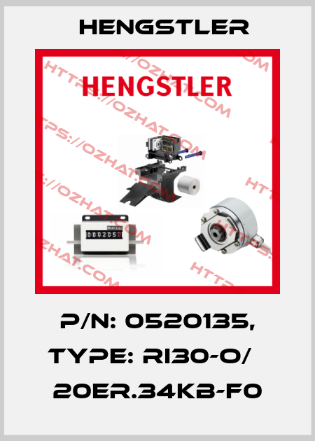p/n: 0520135, Type: RI30-O/   20ER.34KB-F0 Hengstler