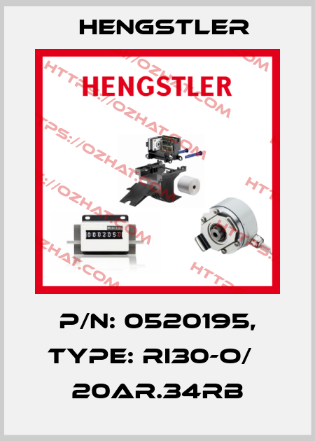 p/n: 0520195, Type: RI30-O/   20AR.34RB Hengstler