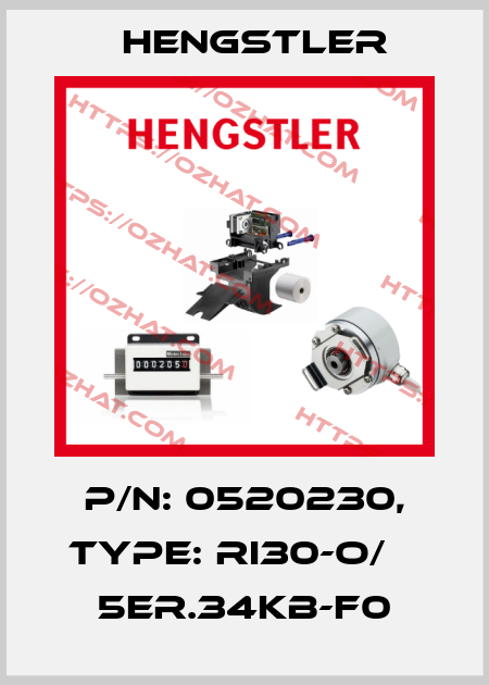 p/n: 0520230, Type: RI30-O/    5ER.34KB-F0 Hengstler