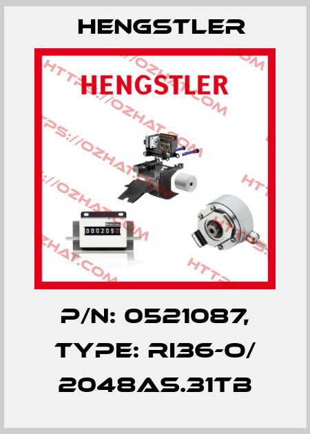 p/n: 0521087, Type: RI36-O/ 2048AS.31TB Hengstler