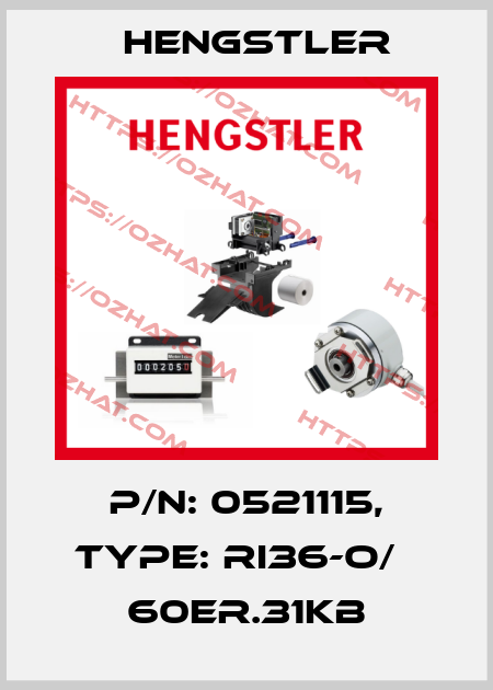 p/n: 0521115, Type: RI36-O/   60ER.31KB Hengstler