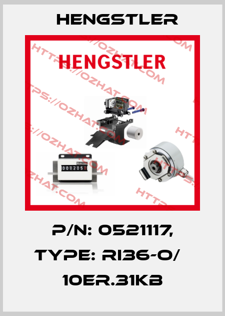 p/n: 0521117, Type: RI36-O/   10ER.31KB Hengstler