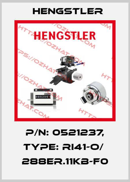 p/n: 0521237, Type: RI41-O/  288ER.11KB-F0 Hengstler