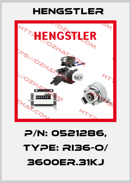 p/n: 0521286, Type: RI36-O/ 3600ER.31KJ Hengstler