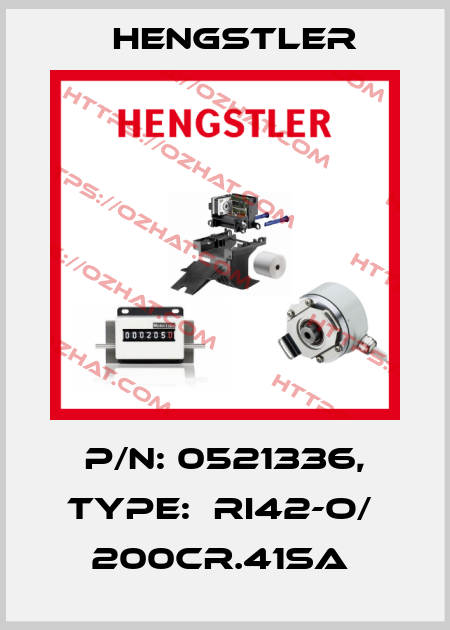 P/N: 0521336, Type:  RI42-O/  200CR.41SA  Hengstler