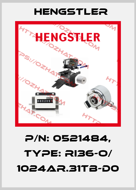 p/n: 0521484, Type: RI36-O/ 1024AR.31TB-D0 Hengstler