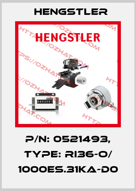p/n: 0521493, Type: RI36-O/ 1000ES.31KA-D0 Hengstler