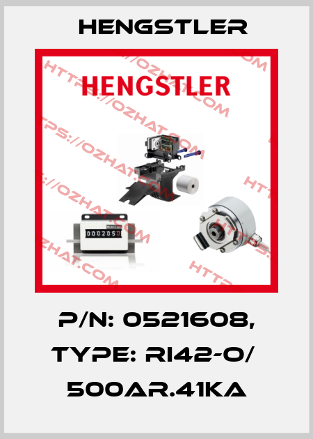 p/n: 0521608, Type: RI42-O/  500AR.41KA Hengstler