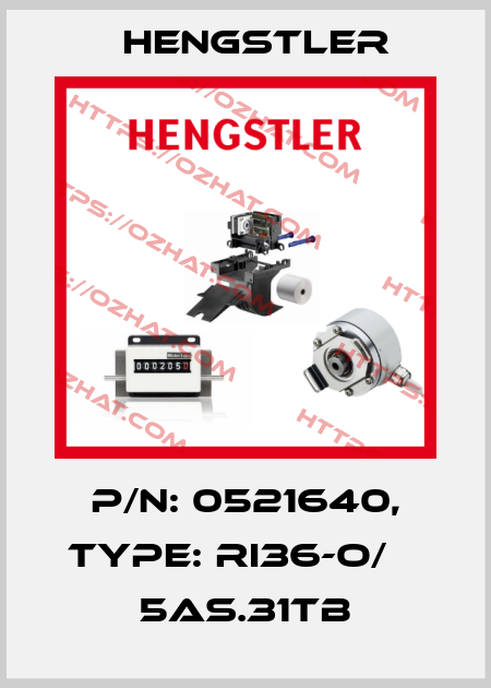 p/n: 0521640, Type: RI36-O/    5AS.31TB Hengstler