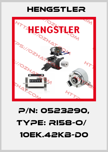 p/n: 0523290, Type: RI58-O/   10EK.42KB-D0 Hengstler