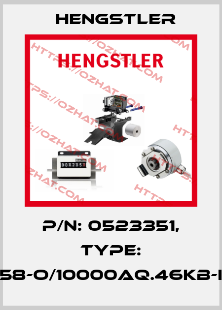 p/n: 0523351, Type: RI58-O/10000AQ.46KB-F0 Hengstler