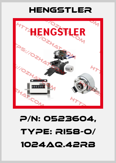 p/n: 0523604, Type: RI58-O/ 1024AQ.42RB Hengstler