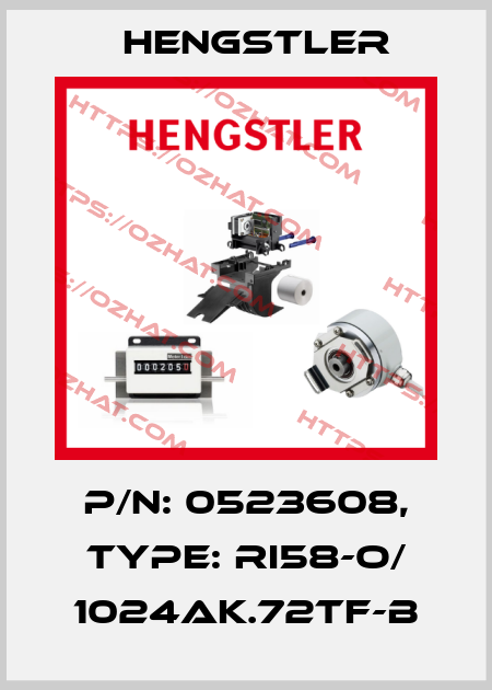 p/n: 0523608, Type: RI58-O/ 1024AK.72TF-B Hengstler