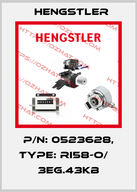 p/n: 0523628, Type: RI58-O/    3EG.43KB Hengstler