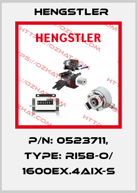 p/n: 0523711, Type: RI58-O/ 1600EX.4AIX-S Hengstler