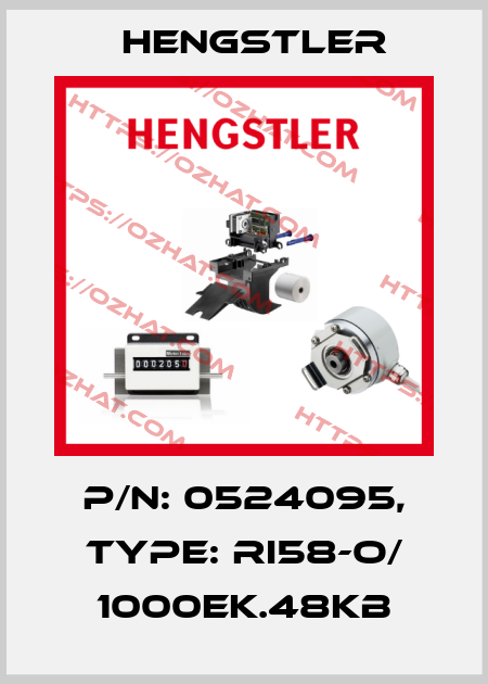 p/n: 0524095, Type: RI58-O/ 1000EK.48KB Hengstler