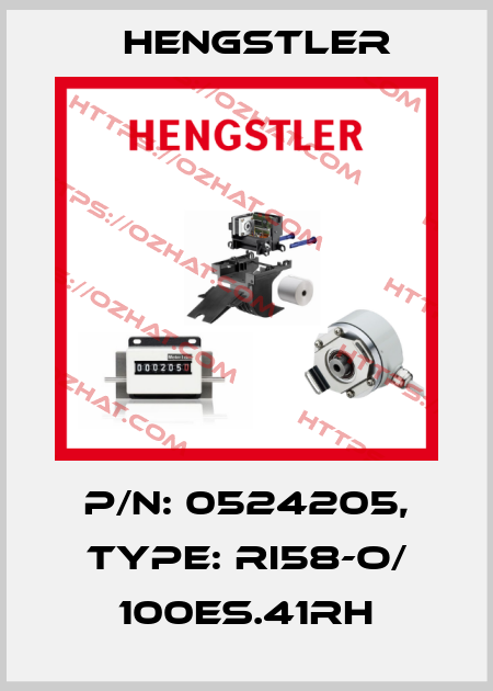 p/n: 0524205, Type: RI58-O/ 100ES.41RH Hengstler