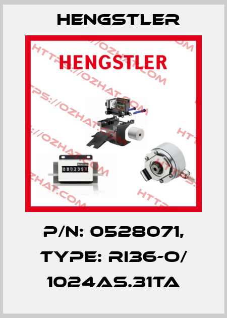 p/n: 0528071, Type: RI36-O/ 1024AS.31TA Hengstler