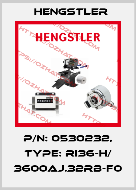 p/n: 0530232, Type: RI36-H/ 3600AJ.32RB-F0 Hengstler