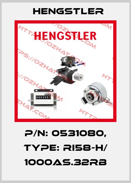 p/n: 0531080, Type: RI58-H/ 1000AS.32RB Hengstler