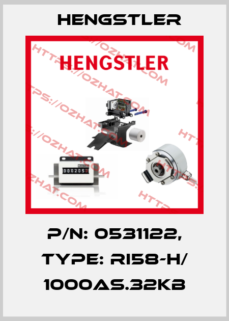 p/n: 0531122, Type: RI58-H/ 1000AS.32KB Hengstler