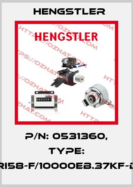 p/n: 0531360, Type: RI58-F/10000EB.37KF-D Hengstler