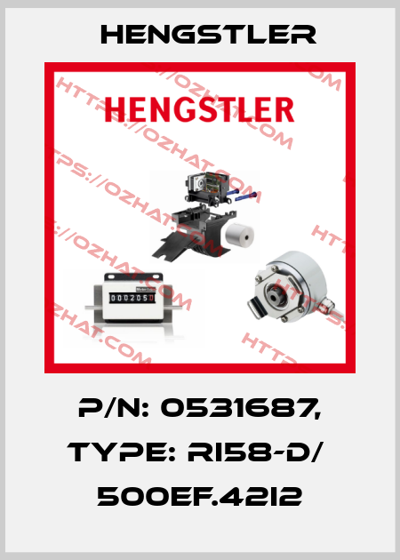 p/n: 0531687, Type: RI58-D/  500EF.42I2 Hengstler