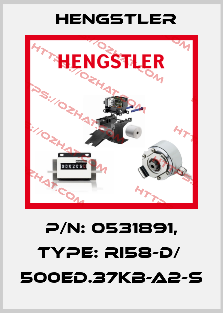 p/n: 0531891, Type: RI58-D/  500ED.37KB-A2-S Hengstler