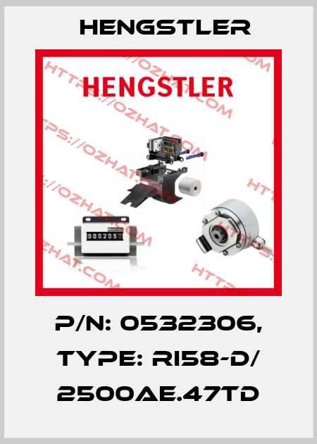p/n: 0532306, Type: RI58-D/ 2500AE.47TD Hengstler