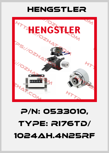 p/n: 0533010, Type: RI76TD/ 1024AH.4N25RF Hengstler