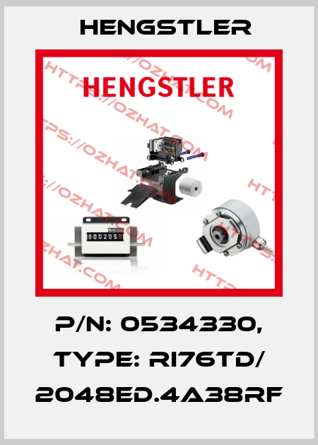 p/n: 0534330, Type: RI76TD/ 2048ED.4A38RF Hengstler