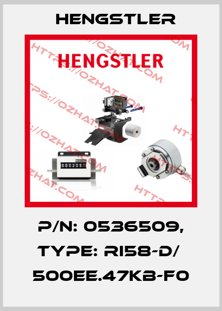 p/n: 0536509, Type: RI58-D/  500EE.47KB-F0 Hengstler